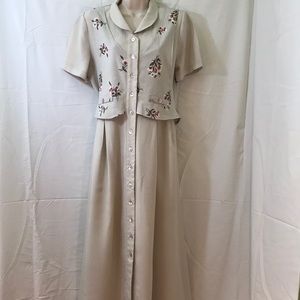 Light Green Button-up Dress